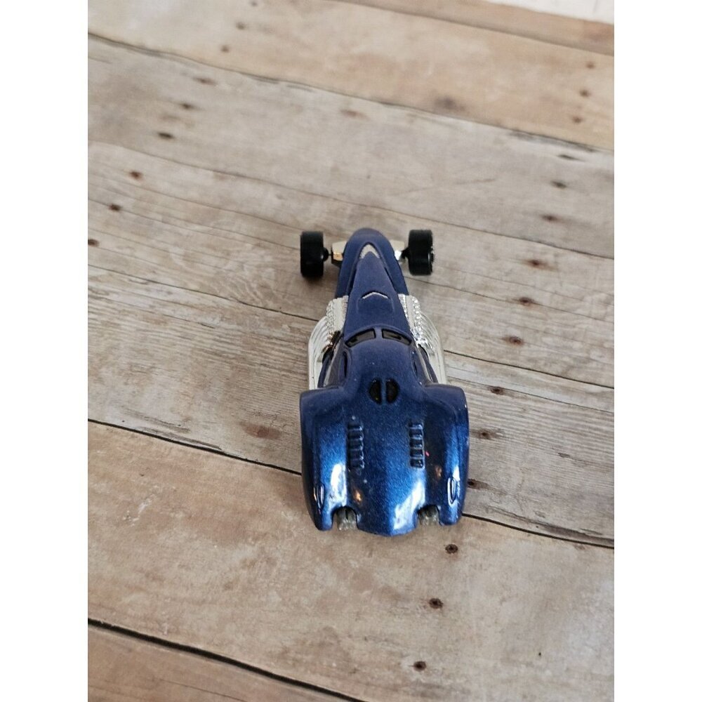 Hot Wheels Hammered Coupe Metallic Blue V12 Chrome Exhaust 2000 Design - Picture 4 of 7